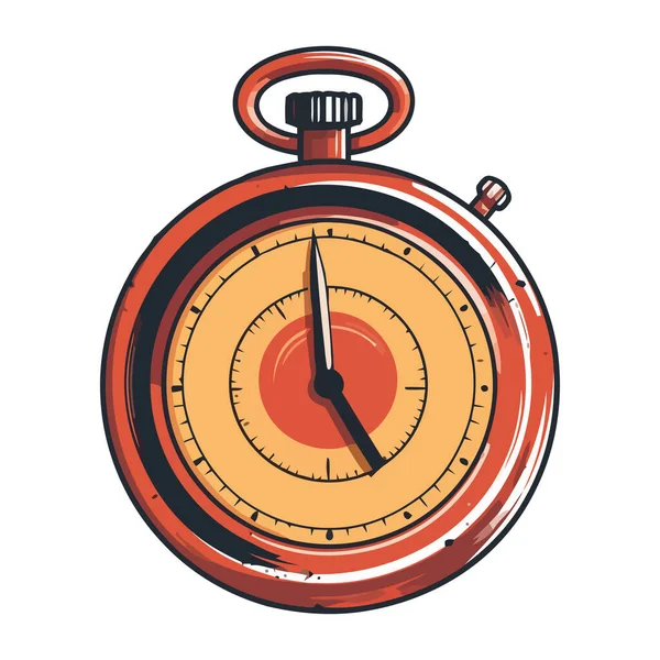 Kronometre Ölçüm Simgesinin Zamanlayıcısı Izole Edildi — Stok Vektör