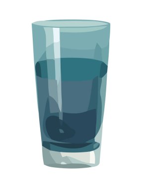 Bir cam ikonda kristal berrak içme suyu izole edilmiş.