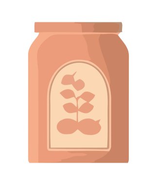 Cam kavanozdaki taze organik bal izole edilmiş.