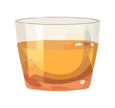 Viski ikonlu bir kokteyl bardağı.