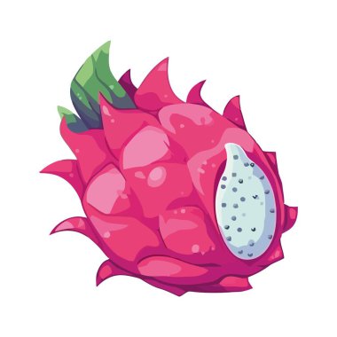 Sulu pitaya, izole edilmiş bir tropikal ferahlatıcı ikon