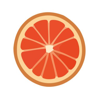 Sulu portakal dilimleri sağlıklı yaz ferahlatıcı ikon izole