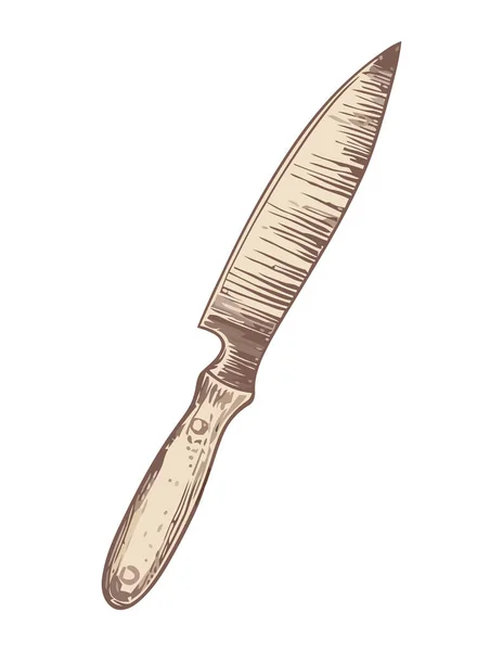 Кухонный Нож Нержавеющей Стали Резки Иконы Продуктов Питания — стоковый вектор
