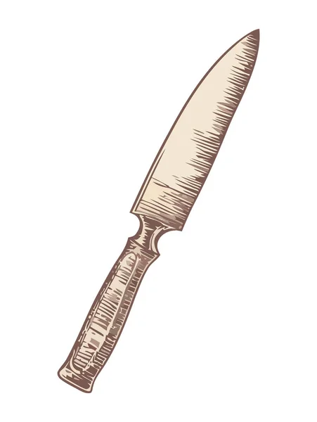 Античный Перочинный Нож Иконка Металлической Ручки Изолирована — стоковый вектор