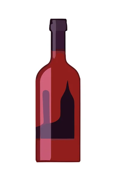 ワインボトルのアイコン お祝いと贅沢孤立 — ストックベクタ