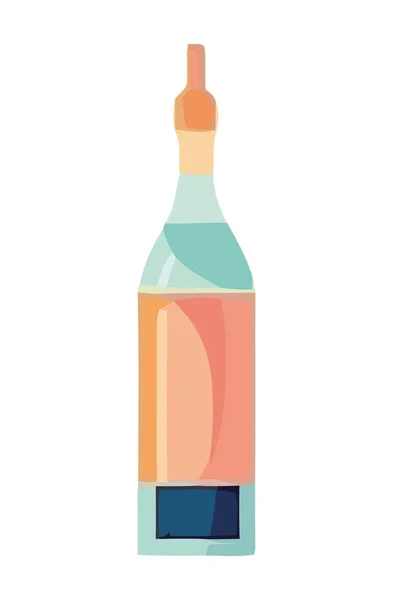 Bouteille Vin Symbolise Icône Rafraîchissement Isolé — Image vectorielle