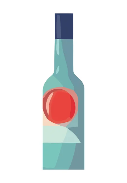 Botella Vino Simboliza Celebración Frescura Icono Aislado — Archivo Imágenes Vectoriales