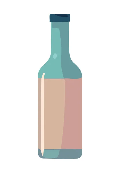Weinflaschen Ikone Vektor Design Isoliert — Stockvektor