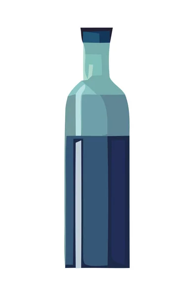 Frasco Vidro Azul Com Ícone Uísque Isolado —  Vetores de Stock