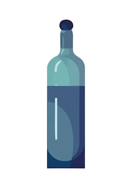 Bottiglia Vino Bevanda Icona Celebrazione Isolato — Vettoriale Stock