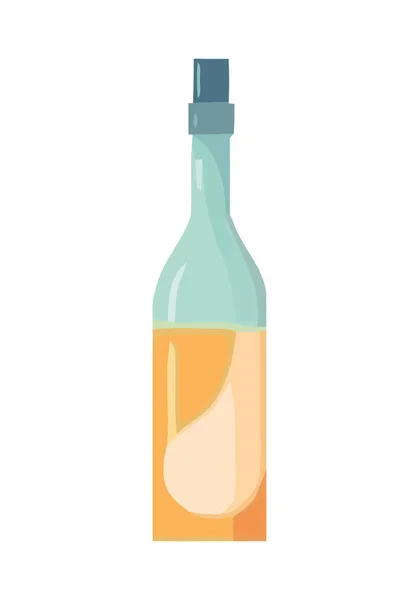 Botella Vino Icono Diseño Sobre Fondo Transparente Icono Aislado — Vector de stock