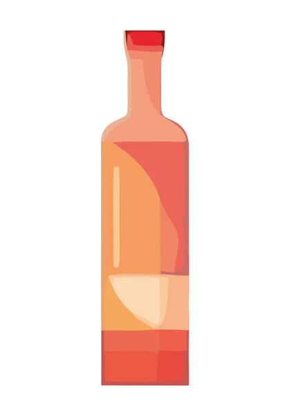 Vino Botella Etiqueta Diseño Refresco Icono Aislado — Vector de stock