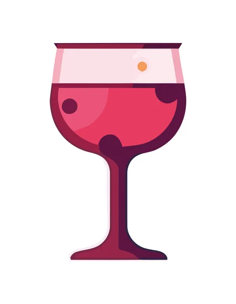 Lyxig Vin Glas Dryck Fest Och Romantik Ikon Isolerad — Stock vektor