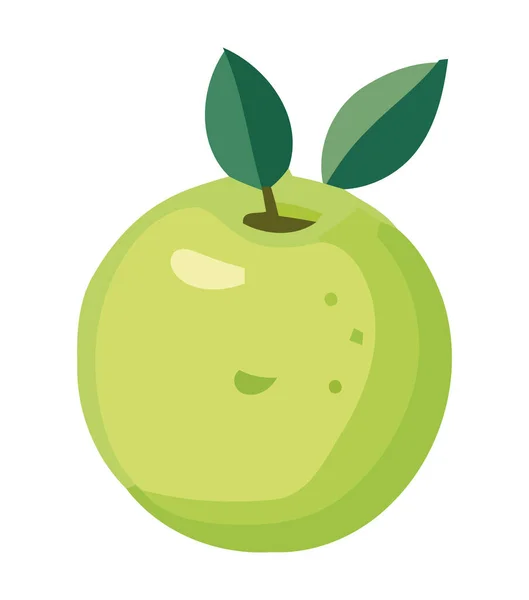 Jugosa Manzana Verde Simboliza Alimentación Saludable Icono Estilo Vida Aislado — Archivo Imágenes Vectoriales