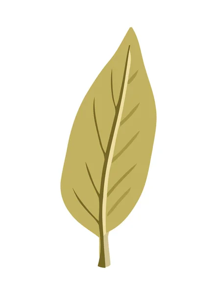 緑の葉のアイコンが孤立して成長する — ストックベクタ