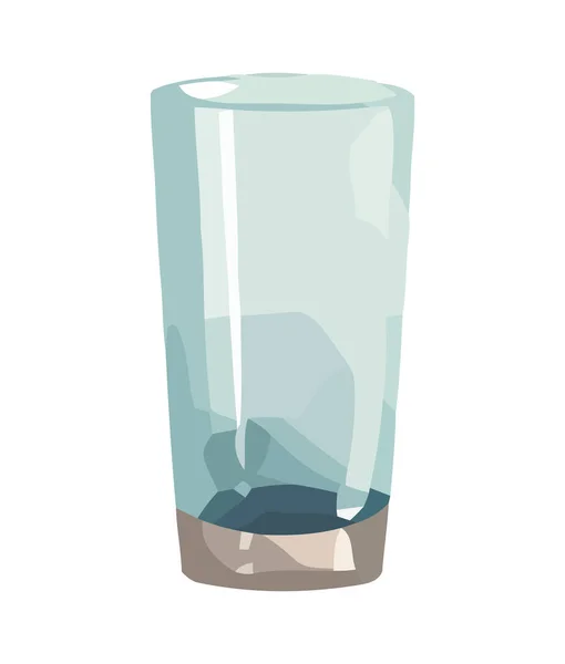 透明ガラスのアイコンは爽やかなドリンクデザインを象徴する — ストックベクタ