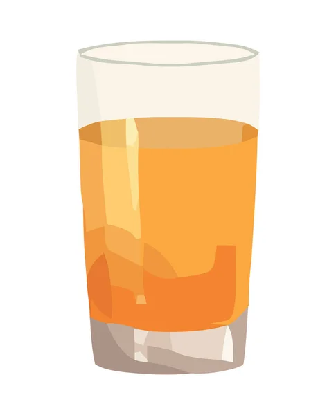 Vaso Whisky Con Hielo Simbolizando Icono Celebración Aislado — Vector de stock