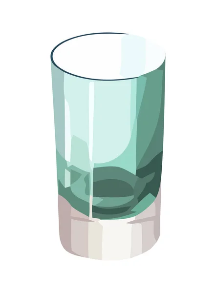 Ein Kristallweinglas Feier Und Frische Ikone Vereint — Stockvektor