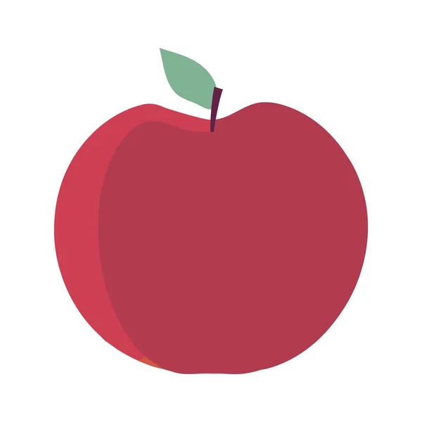 Świeże Owoce Jabłka Zdrowe Odżywianie Ikona Natury Izolowane — Wektor stockowy