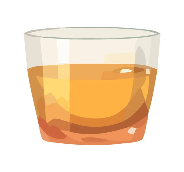 Bicchiere Cocktail Con Icona Whisky Isolato — Vettoriale Stock