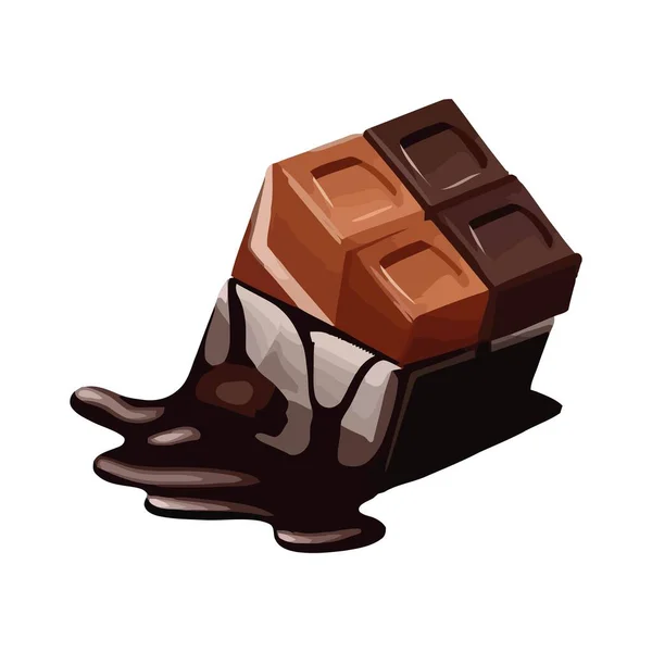 Chocolate Doce Ícone Design Doces Gourmet Isolado —  Vetores de Stock