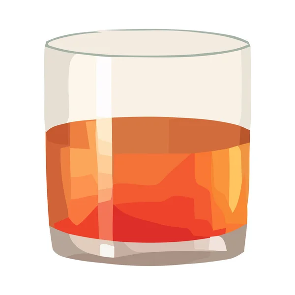 威士忌鸡尾酒象征着庆祝 与冰的图标隔离饮酒 — 图库矢量图片