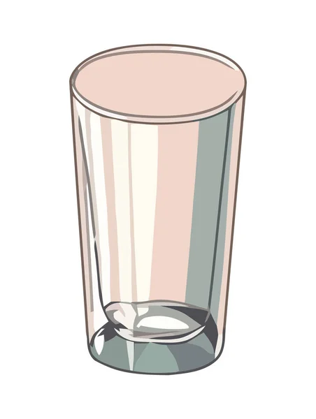 Drink Glas Leeg Pictogram Geïsoleerd — Stockvector