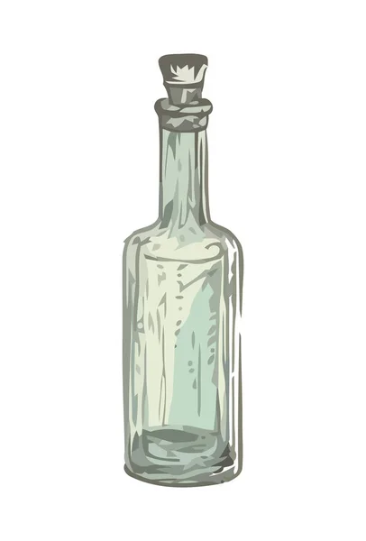 Ilustração Garrafa Vinho Ícone Bebida Isolado —  Vetores de Stock