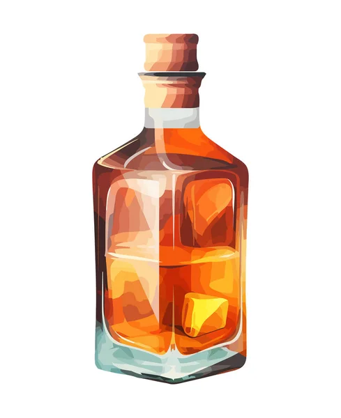 Medicin Flaska Illustration Vit Bakgrund Ikon Isolerad — Stock vektor