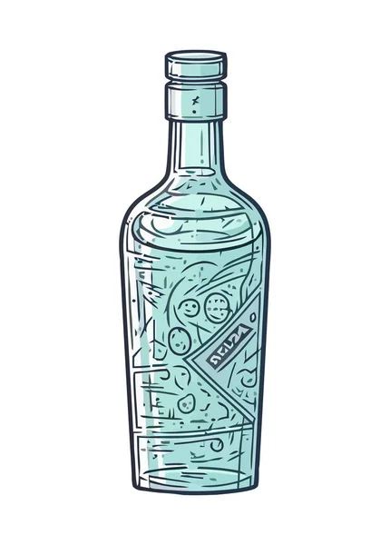 Skål Vin Flaska Firande Ikon Isolerad — Stock vektor
