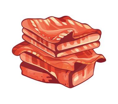 Etli gurme yemeği, atıştırmalık simgesi izole