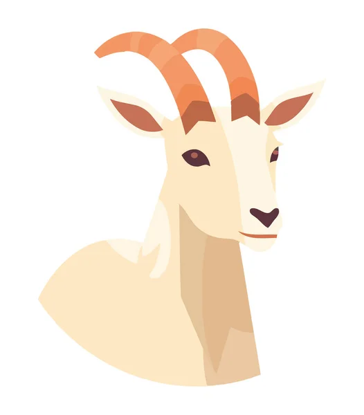 Mascote Cabra Bonito Simboliza Agricultura Ícone Fazenda Isolado —  Vetores de Stock