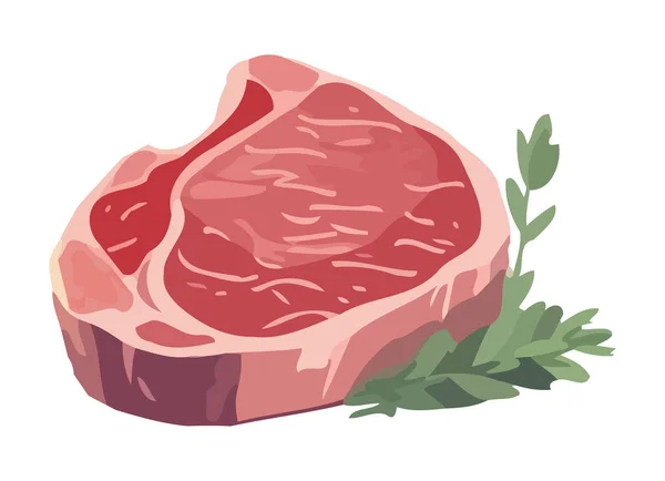 Frisches Schweinefilet Ikone Der Gourmet Mahlzeit — Stockvektor