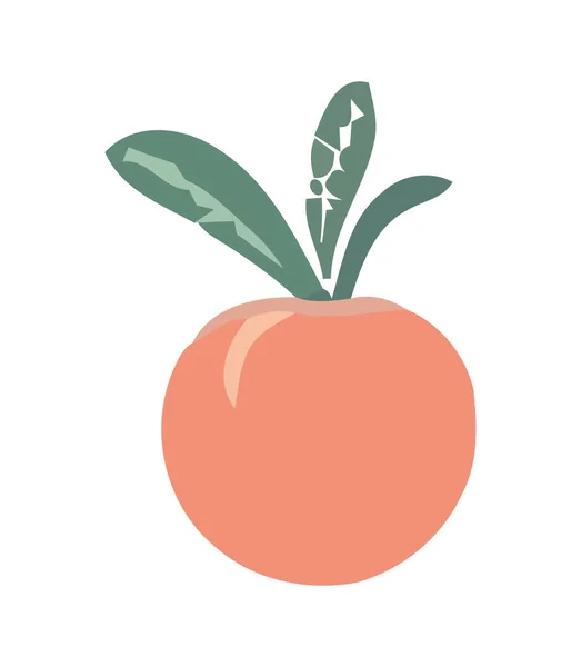 健康的な食事のアイコンのための新鮮な有機フルーツオレンジ孤立 — ストックベクタ