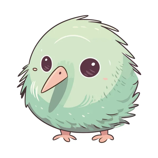 Niedliche Karikatur Baby Kiwi Vogel Symbol Isoliert — Stockvektor