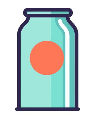 Taze soğuk soda kutusu simgesi izole edildi