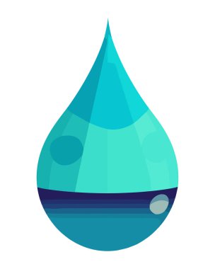 Su üzerindeki doğa nemli yansıma temiz yüzey simgesi izole edildi