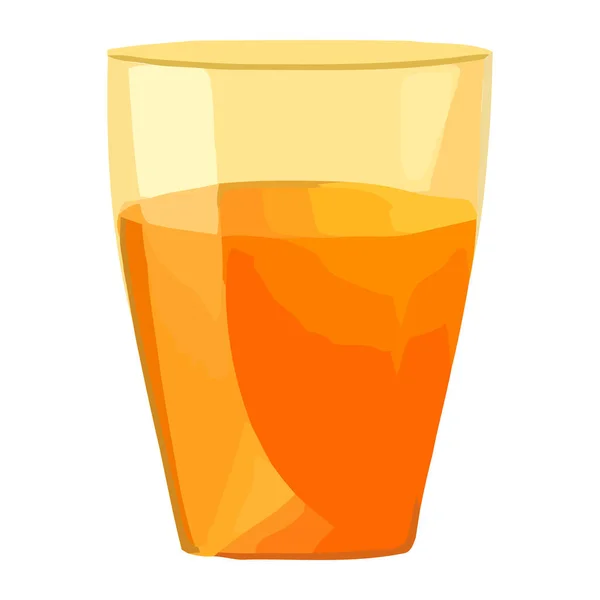 Transparent Dricka Glas Juice Ikon Isolerad — Stock vektor