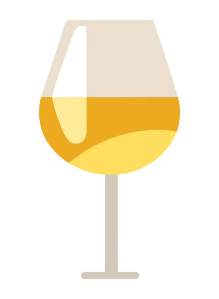 黄色の背景デザインに隔離されたワインボトルのアイコン — ストックベクタ