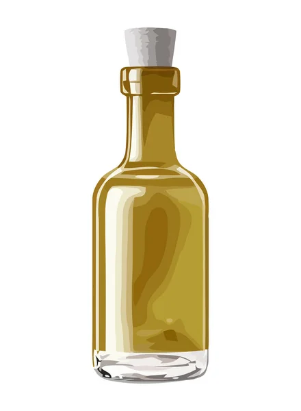 Скляна Пляшка Ілюстрації Свіжого Напою Ізольована — стоковий вектор