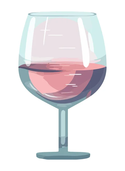 クリスタルワイングラスは豪華さとロマンスのお祝いを象徴する — ストックベクタ