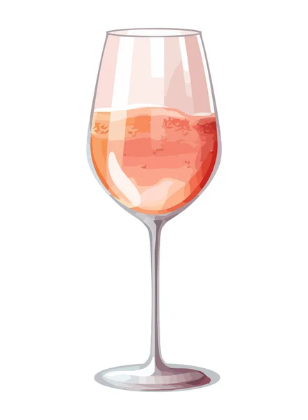 Luxury Wineglass Celebration Icon Isolated — Stock Vector