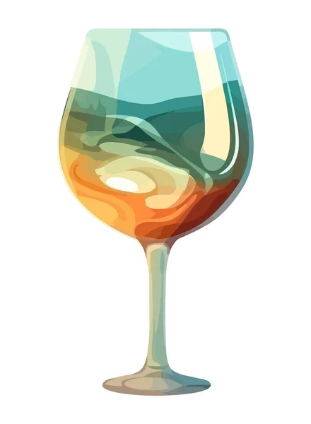 Abstract Wine Glass Drink Icon Isolated — Stock Vector