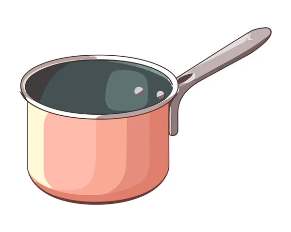 Frying Pan Handle Hot Icon Isolated — Stock Vector
