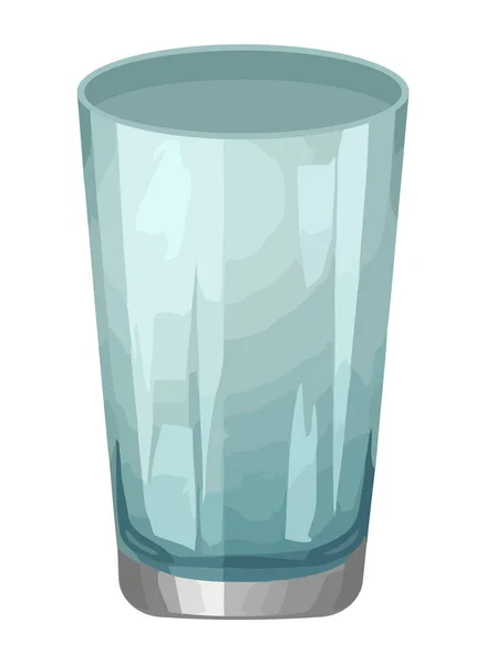 飲み物のアイコンのための透明ガラスを隔離 — ストックベクタ
