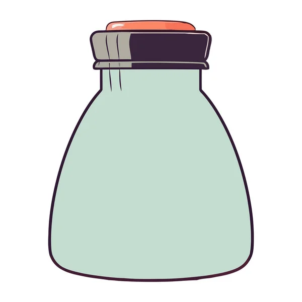 Vektor Illustration Einer Flasche Mit Deckelsymbol Isoliert — Stockvektor