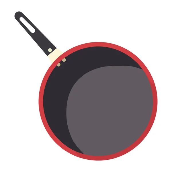 Symbole Nourriture Frite Sur Icône Isolée Poignée Métallique Isolé — Image vectorielle