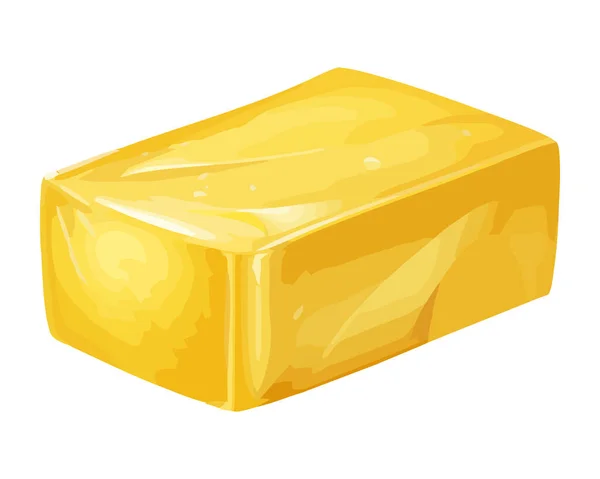 Masło Smakosz Plasterki Żywności Ikona Izolowane — Wektor stockowy
