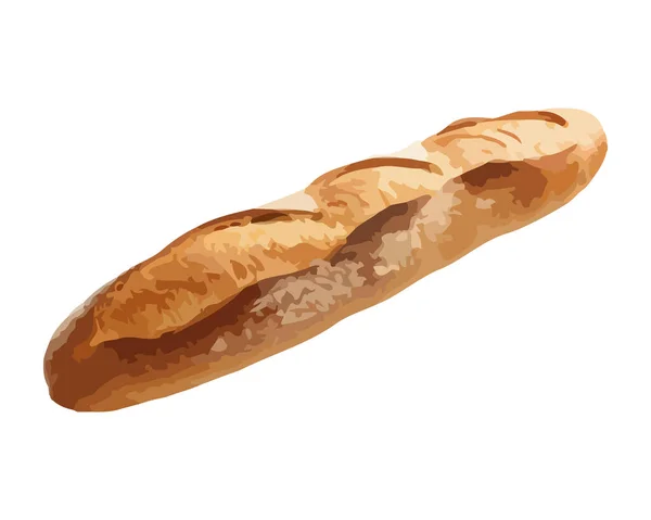 新鲜烘焙的面包 一个孤立的美食图标 — 图库矢量图片