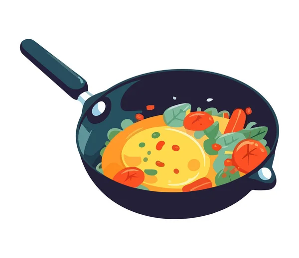 Еда Приготовленная Изысканной Кухне Свежие Ингредиенты Икона Изолированы — стоковый вектор